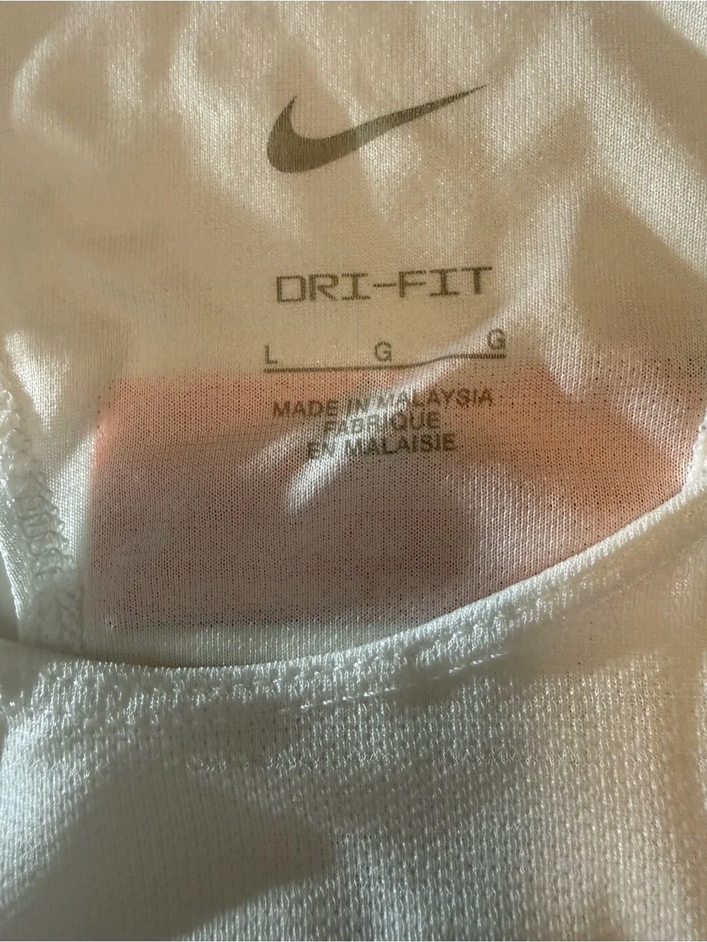 Nike Dri-FIT  kids White Tank Top with Black Swoosh NWT